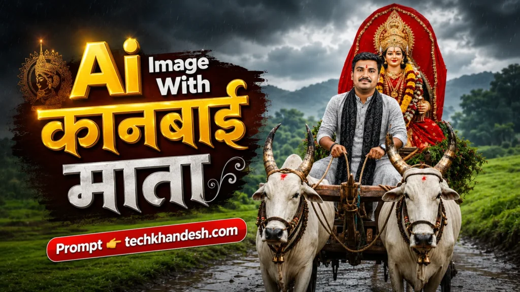 Kanbai Mata Ai Image Prompt by Tech Khandesh | कानबाई माता सोबत Ai फोटो