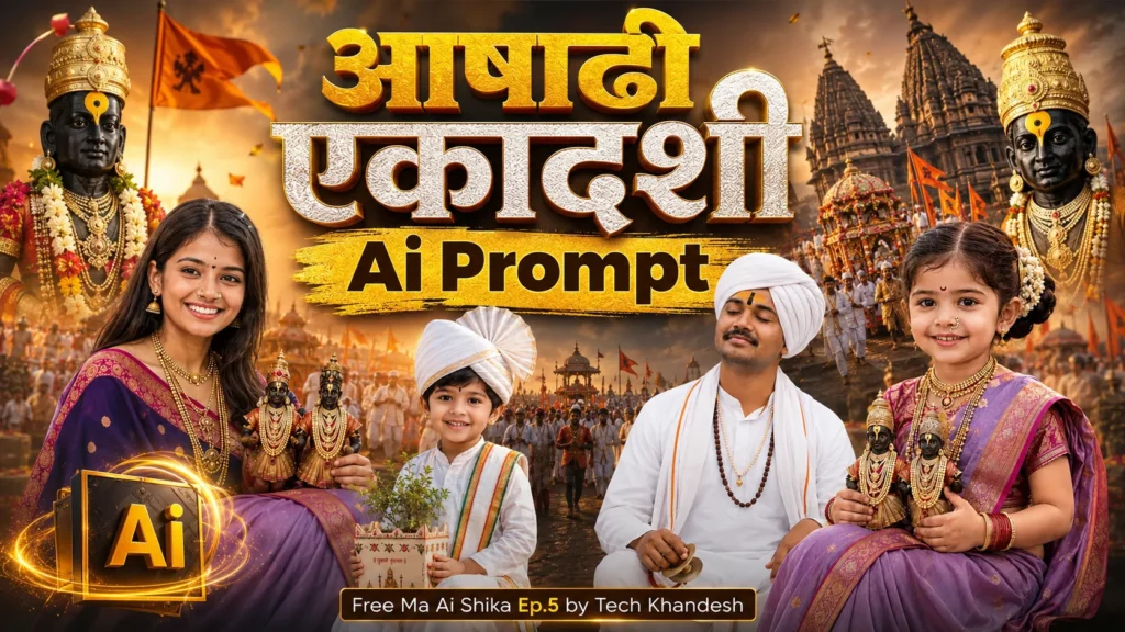 🚩Aashadhi Ekadashi Ai Prompt | Free Ma Ai Shika Ep. 5 by Tech Khandesh